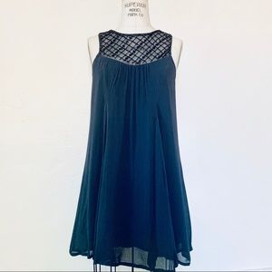Aqua Embellished Mini Dress